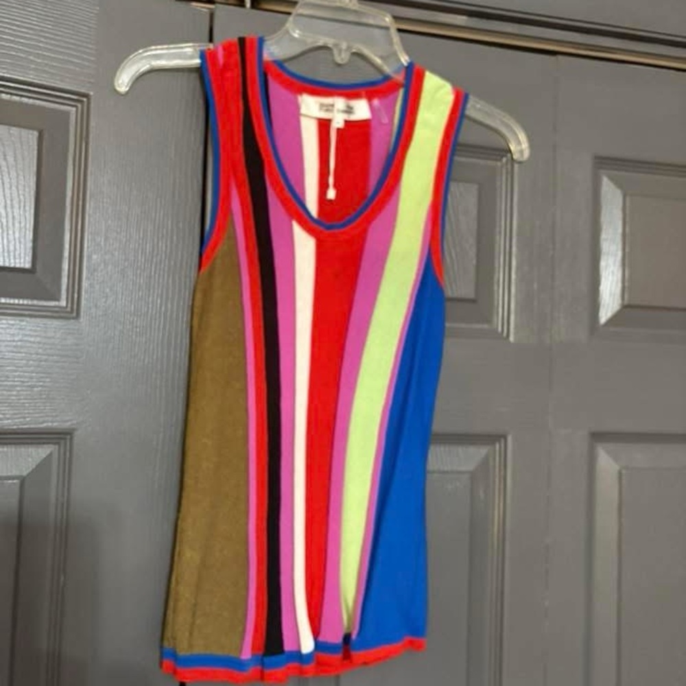 Diane Von Furstenberg Multicolor Striped Tank Top